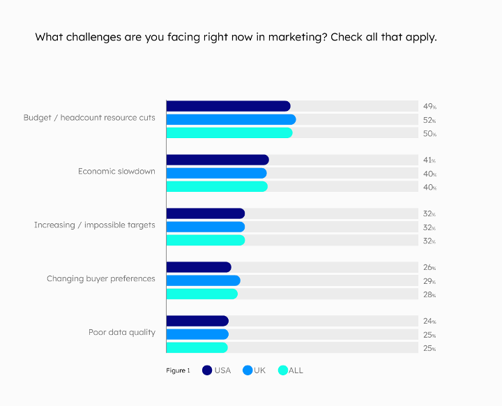 What challenges are you facing now in marketing